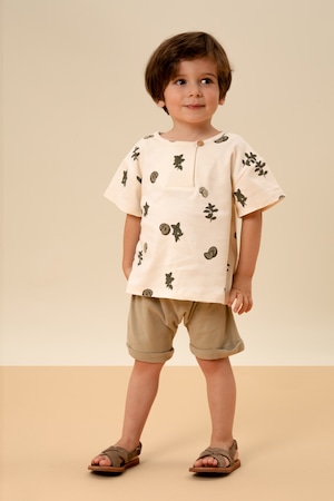 T-SHIRT ORSO JERSEY - OFF WHITE / FRESH (12M-24M) / STUDIO BOHEME PARIS