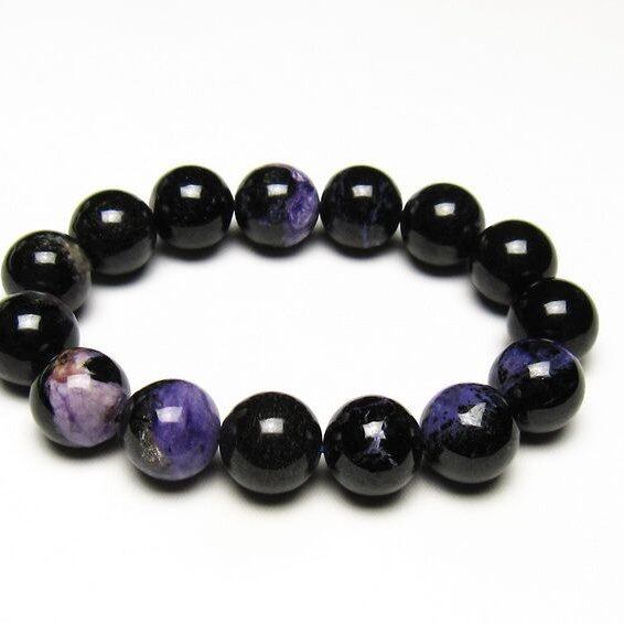 チャロアイト ブレスレット 14mm 一点物 メール便可 111-49247