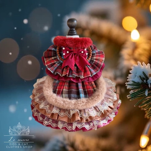 予約【№B06967】ヴィンテージチェック おめかしドレスワンピ