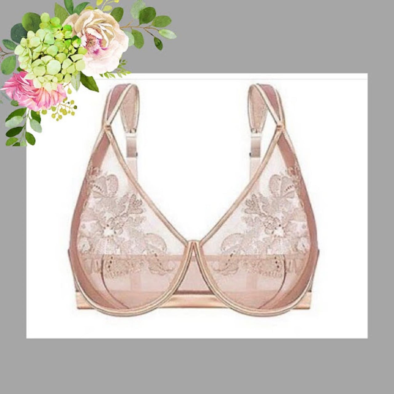 グラマーさん(大きなサイズ)のインポート一枚レースワイヤーブラ 65F,70F,75F( 日本サイズG65,G70,G75)GR-10871 ココア色 ラトビア の高級ブランドGRACIJA-RIM (グラシアリム)
