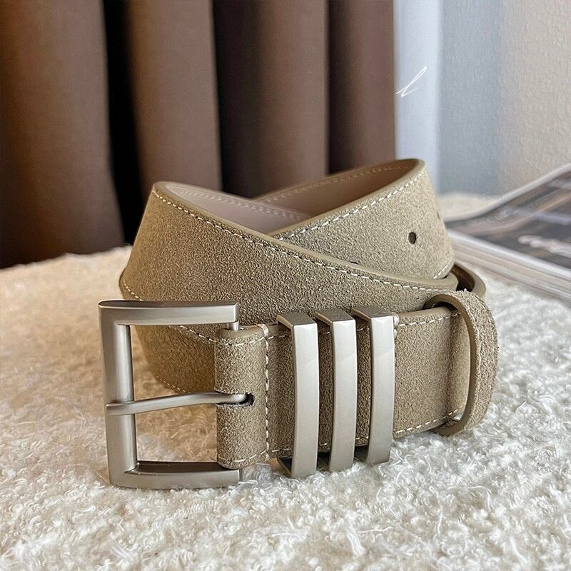 スクエアバックル スエード調 スタンダード ベルト 5col H10220