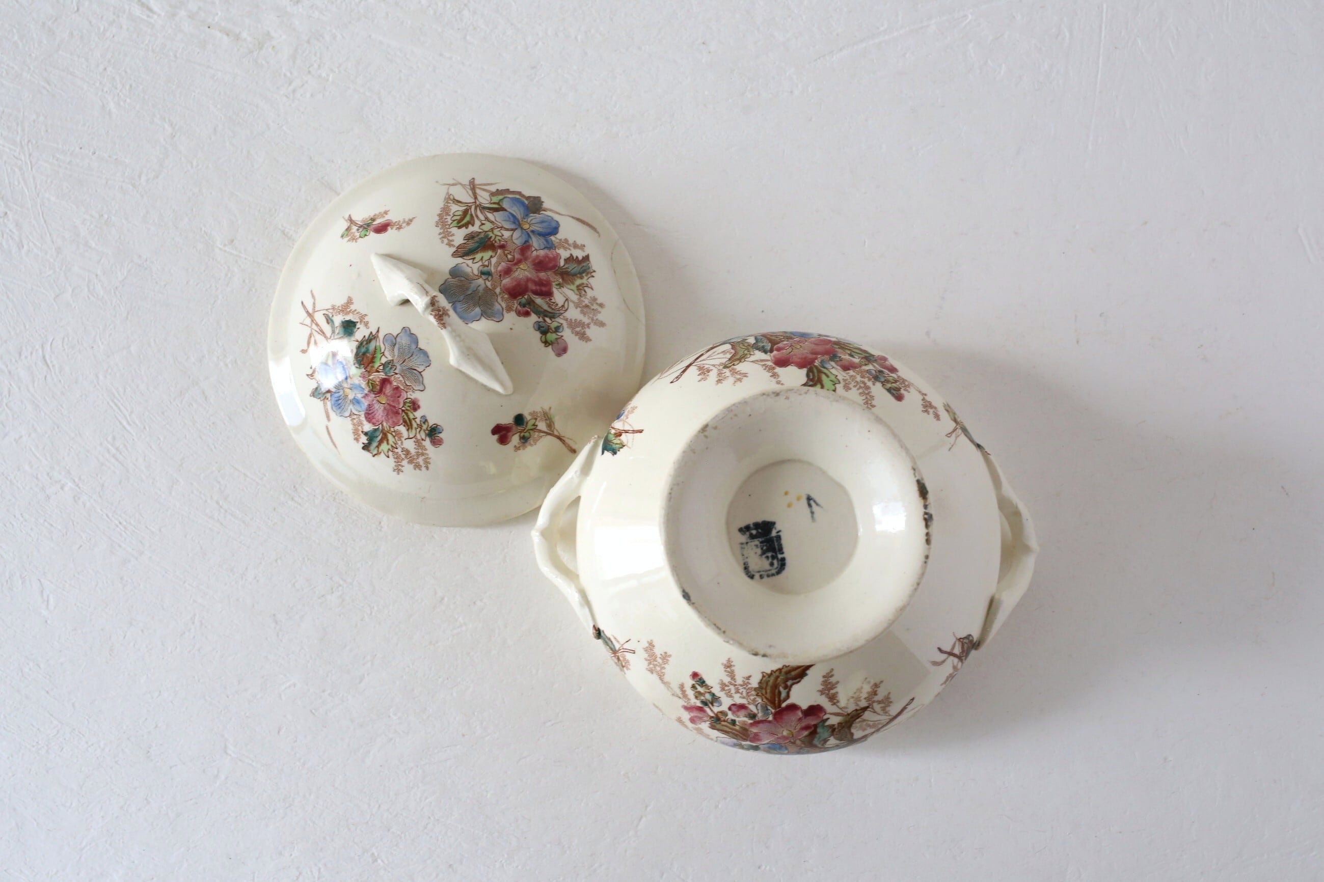 フランス アンティーク ONNAING窯 dinete スーピエール polychrome N