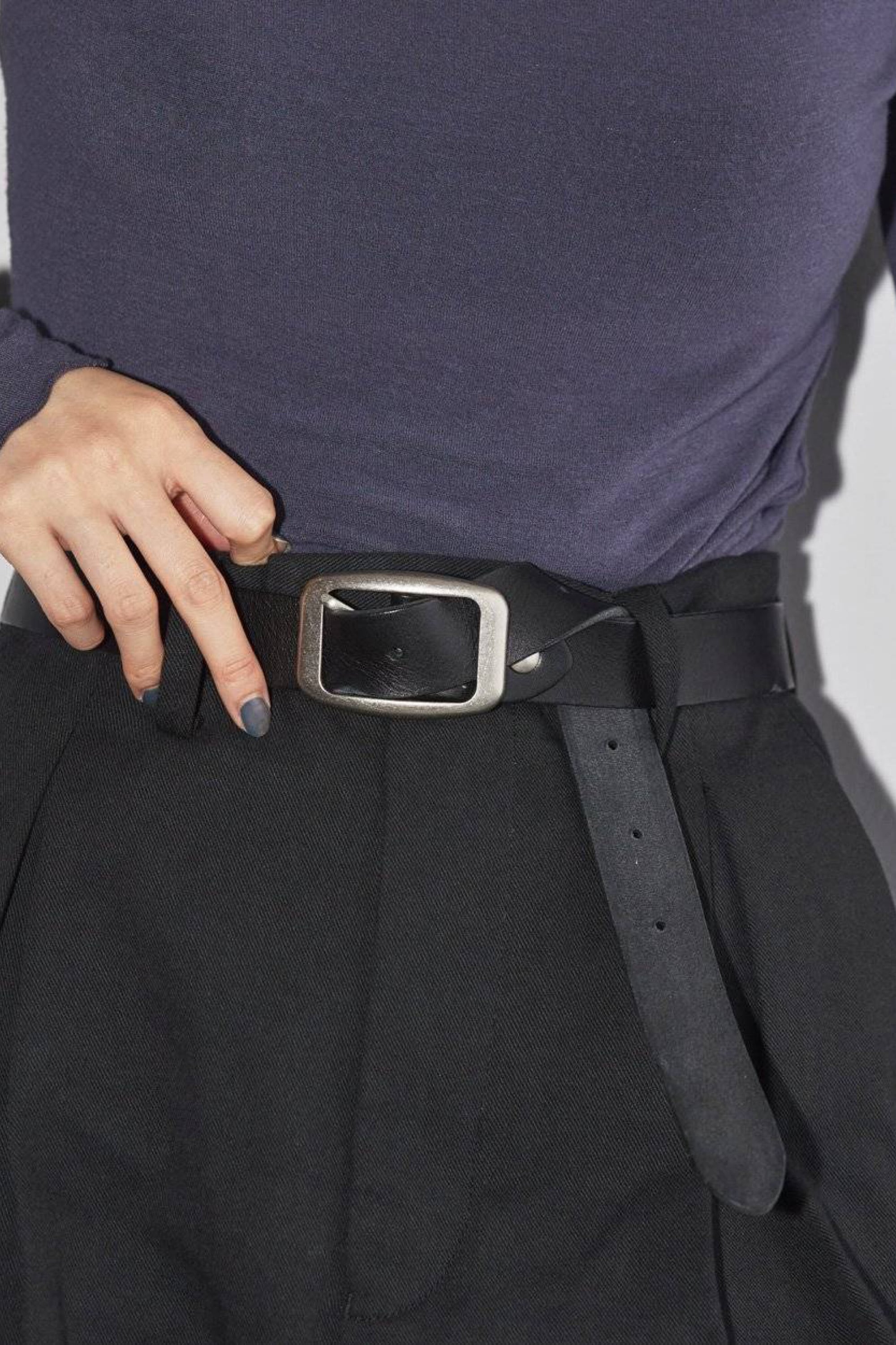 TODAYFUL Vintage Leather Belt ヴィンテージレザーベルト Black