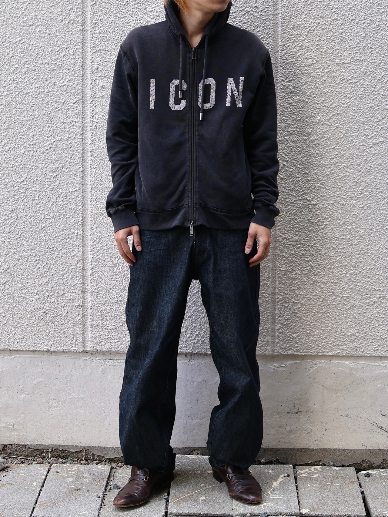 【DSQUARED2】graphic design zip up hoodie
