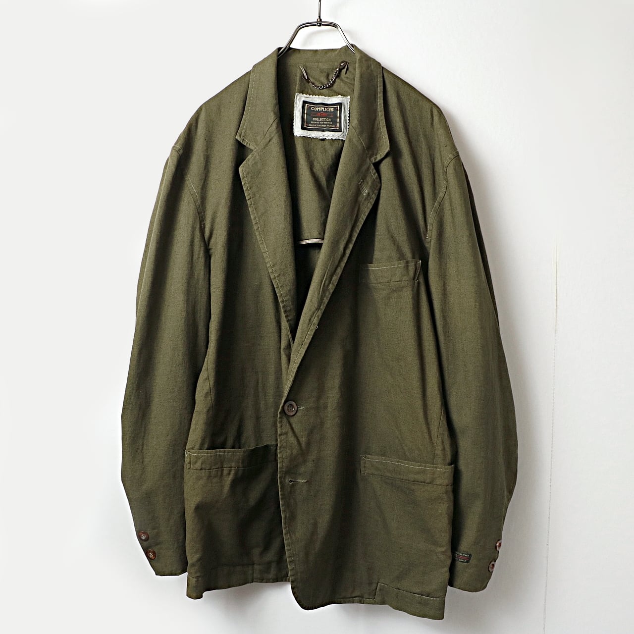 90s complices ユーロ リネン コットン テーラードジャケット 古着 used | khaki select clothing  powered by BASE