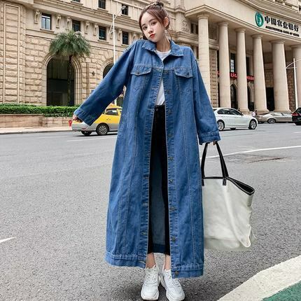 カジュアルデニムジャケット ロングコート Gジャン 無地 ベーシック 定番 春秋 レディース 代 30代 通勤通学 旅行 女子会 Dj Freak