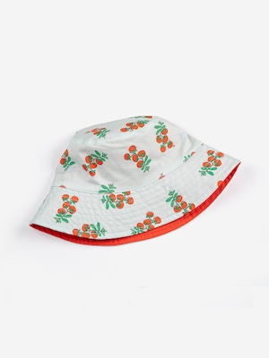 【26SS】bobochoses(ボボショーズ)Juicy Tomatoes all over rieversible hat(52cm/54cm)帽子 ハット トマト