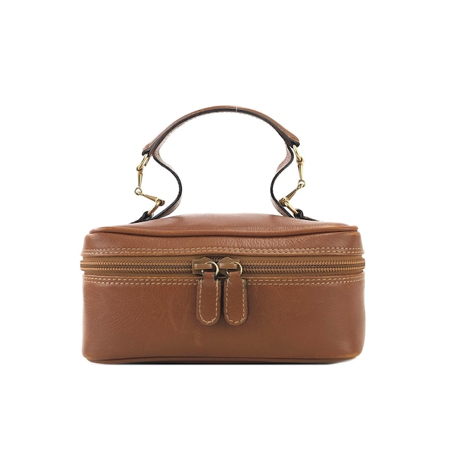 GUCCI グッチ　レザー　ホースビット　バニティバッグ　ミニバッグ　ハンドバッグ　ブラウン　vintage　ヴィンテージ　オールドグッチ　77ddkk