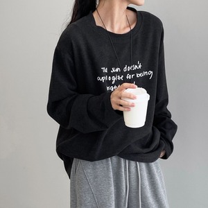 round-neck logo top　J00329