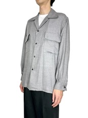 【YOKE】W Pocket Open Collar Shirt