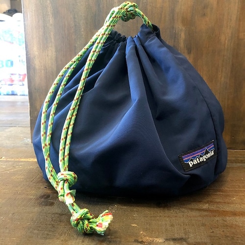 Patagonia custom Drawsting bag【巾着袋】ネイビー