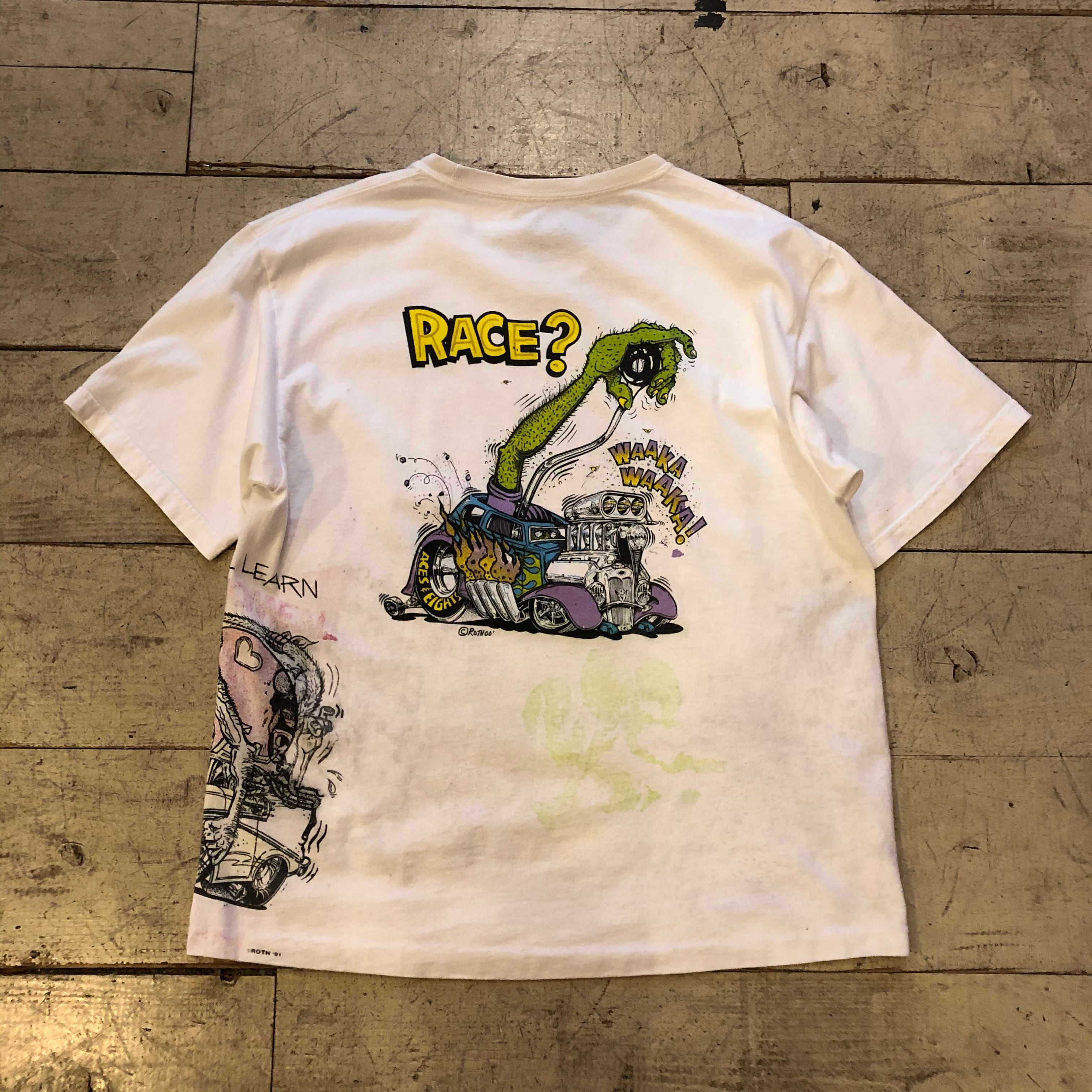 00s RAT FINK test&clean up print T-shirt | What’z up powered by BASE