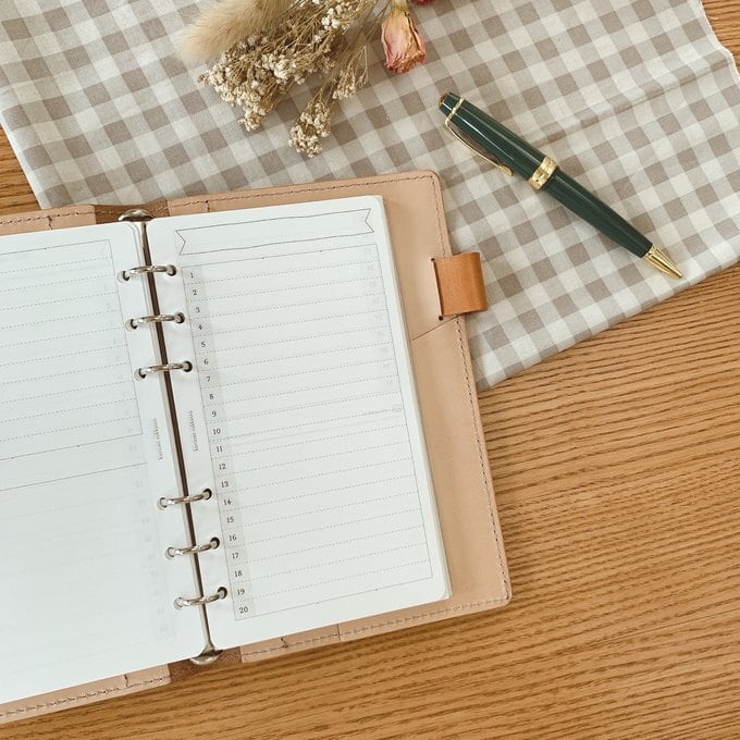 バイブルサイズ/毎日の記録リフィル(表裏1ヶ月)