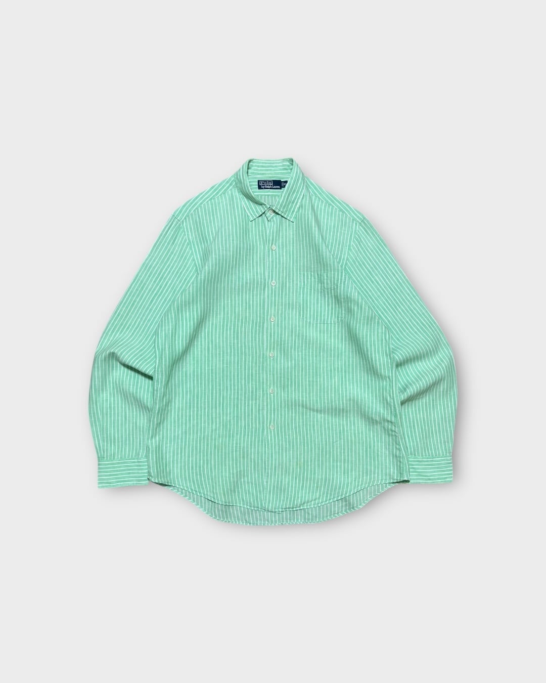 【VINTAGE】1990’s “Polo by Ralph Lauren” Linen Stripe Shirt