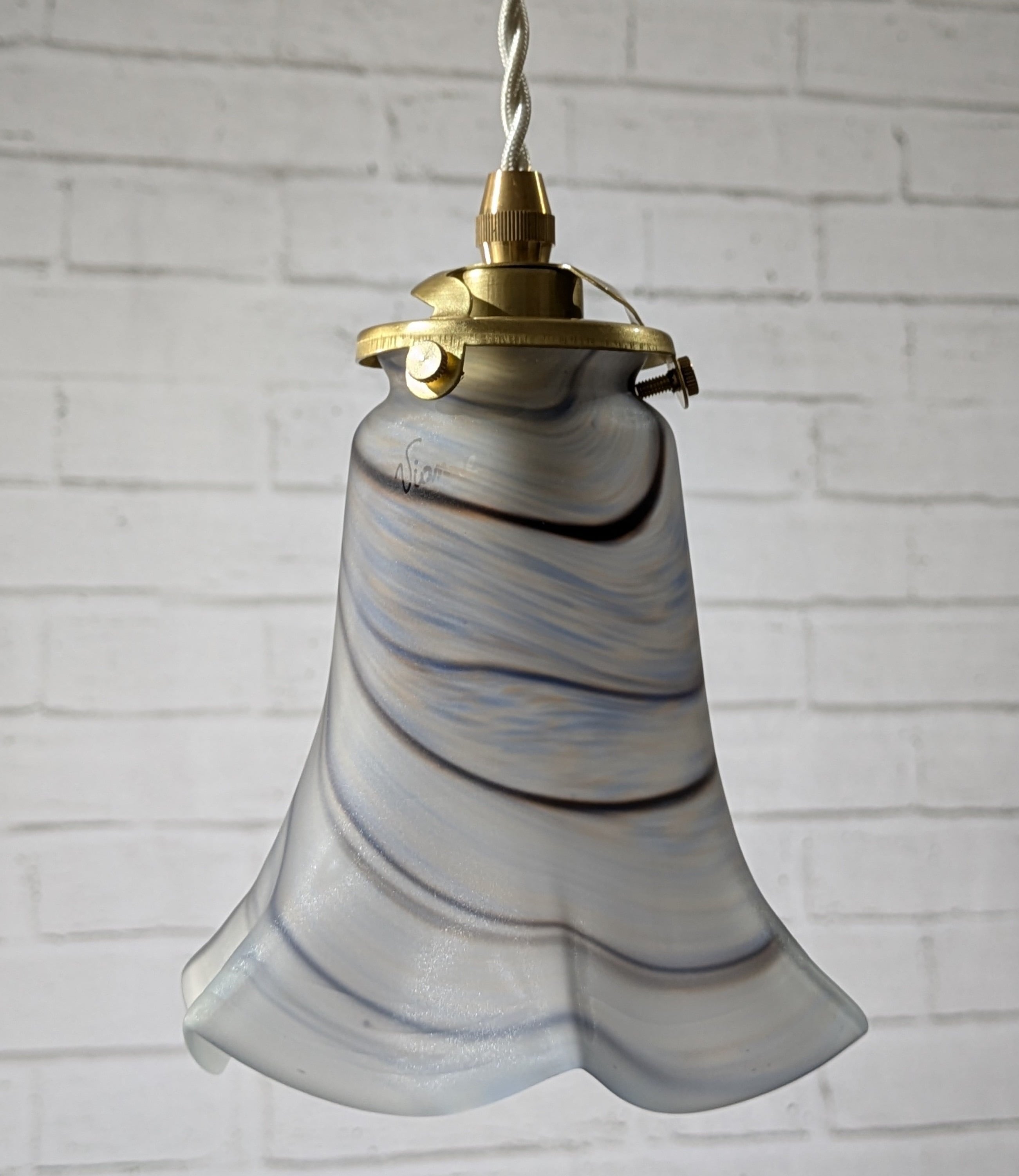 Vianne フランス ヴィンテージ ランプシェード [ルフレ]モアレ