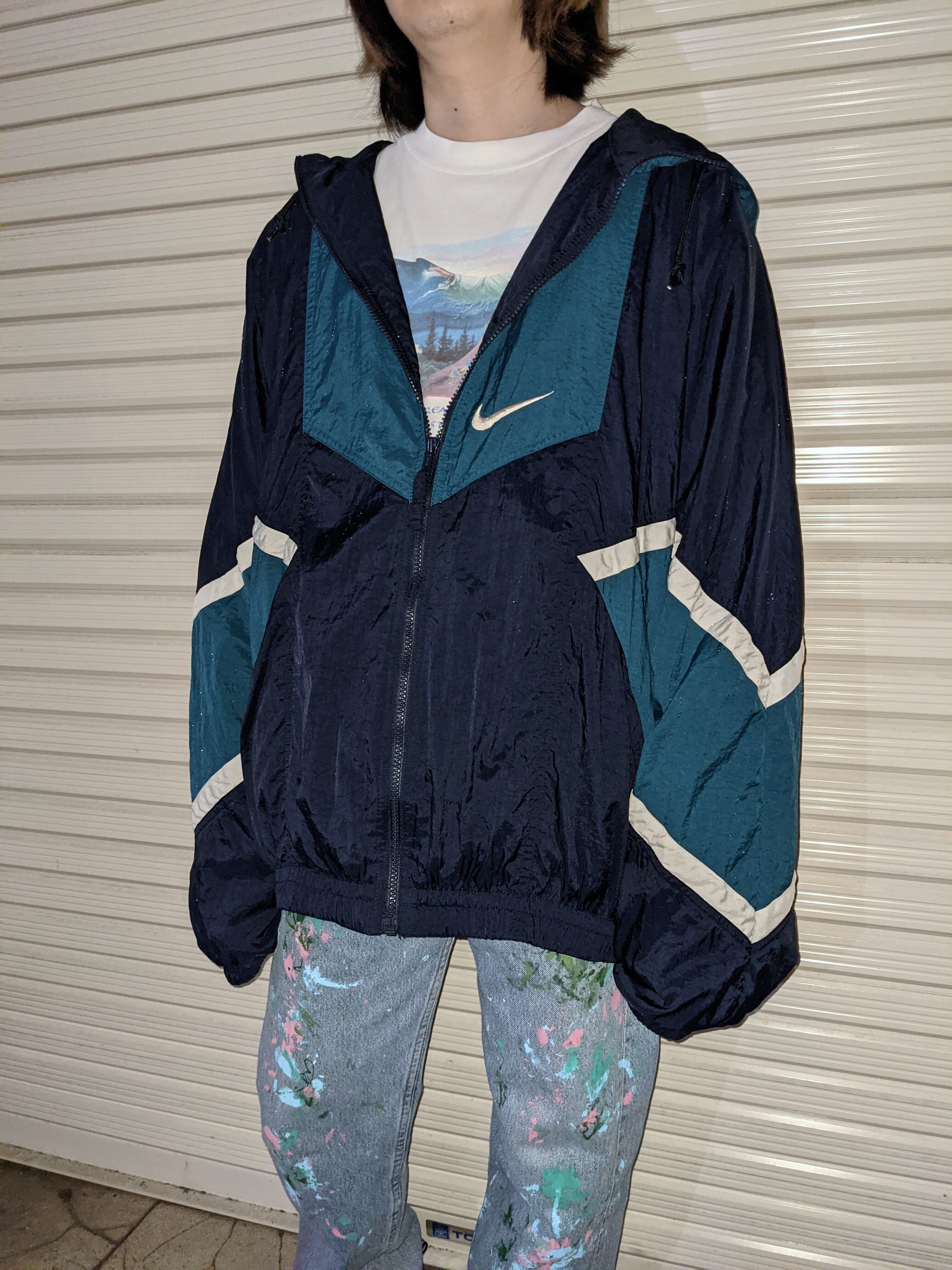 NIKE" nylon jacket vintage | 深緑オンライン