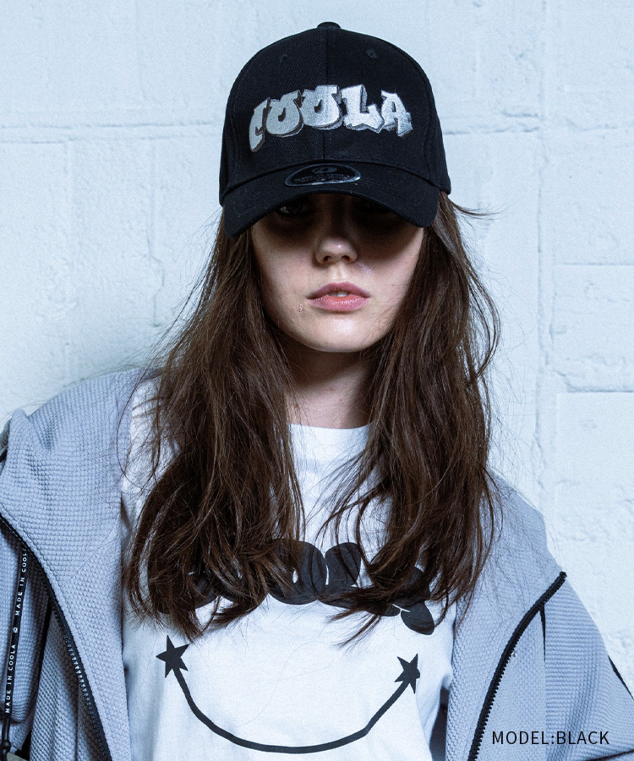 COOLAフロントロゴエンブロイダリーCAP (BLACK)　CQ-45502