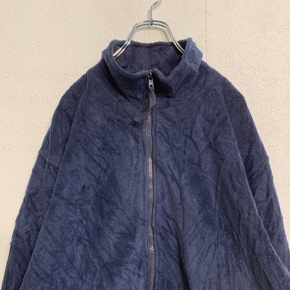 PORTWEST フリースジャケット M ネイビー ジップアップ 無地 古着卸