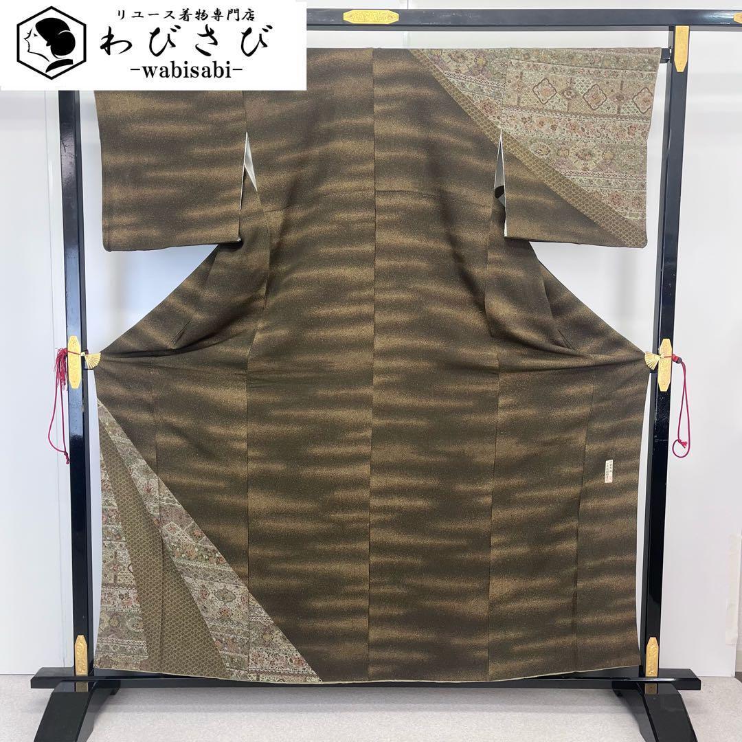 ☆ 色留袖 金彩友禅 和田光正 菊 紅葉 砥粉色 トールサイズ K-4100 色留袖 金彩友禅 和田光正 菊 紅葉 砥粉色 トールサイズ K-4100