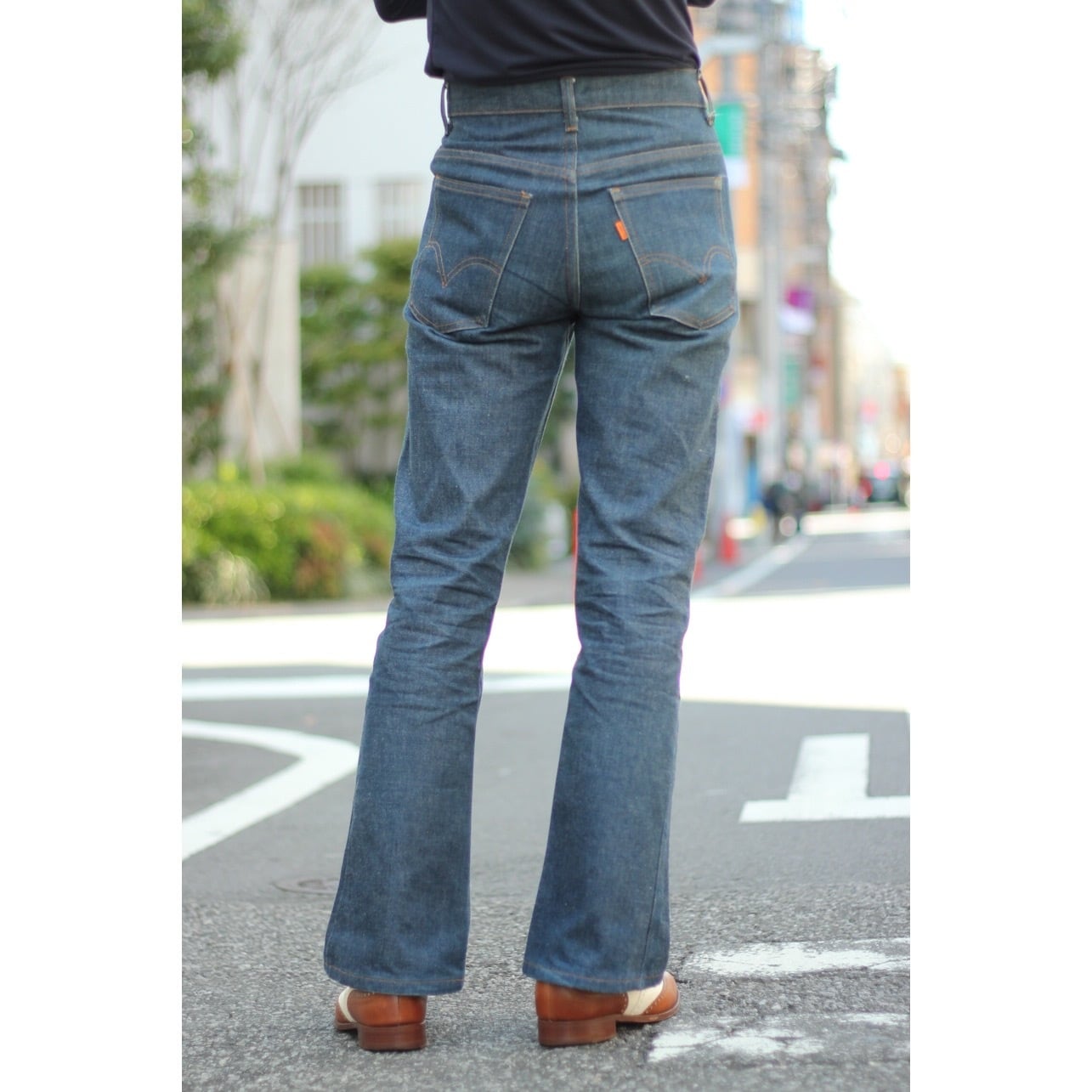Levi's 646 w30 42talonデニム フレアパンツ　USA製 1970's Levi's 42TALON ミントコンディション 646 デニムフレアパンツ