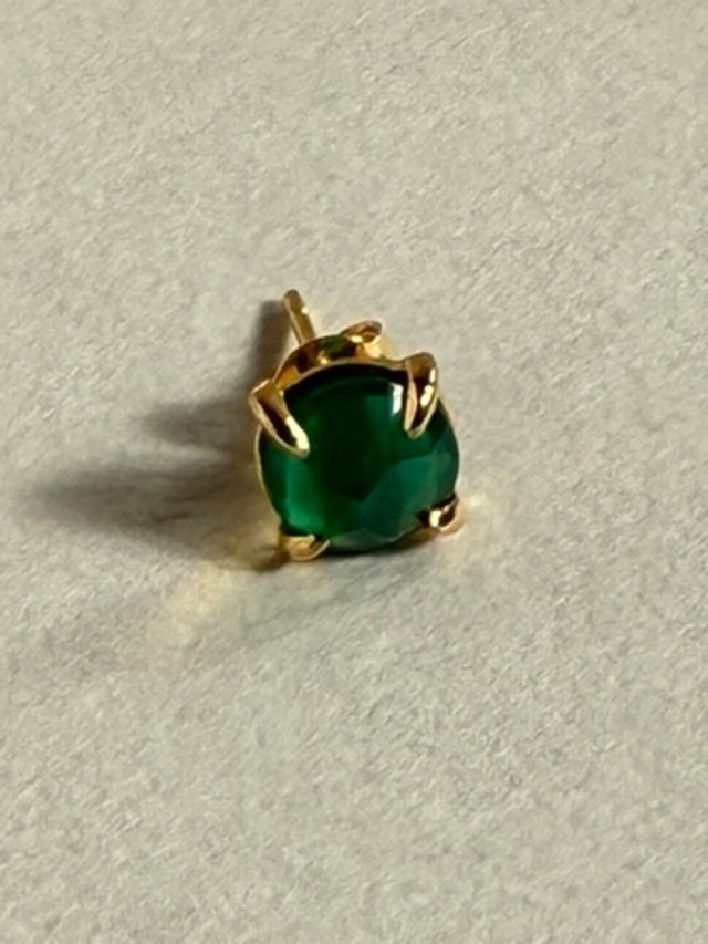 グリーンオニキス SVピアス（片方） | RUKUS