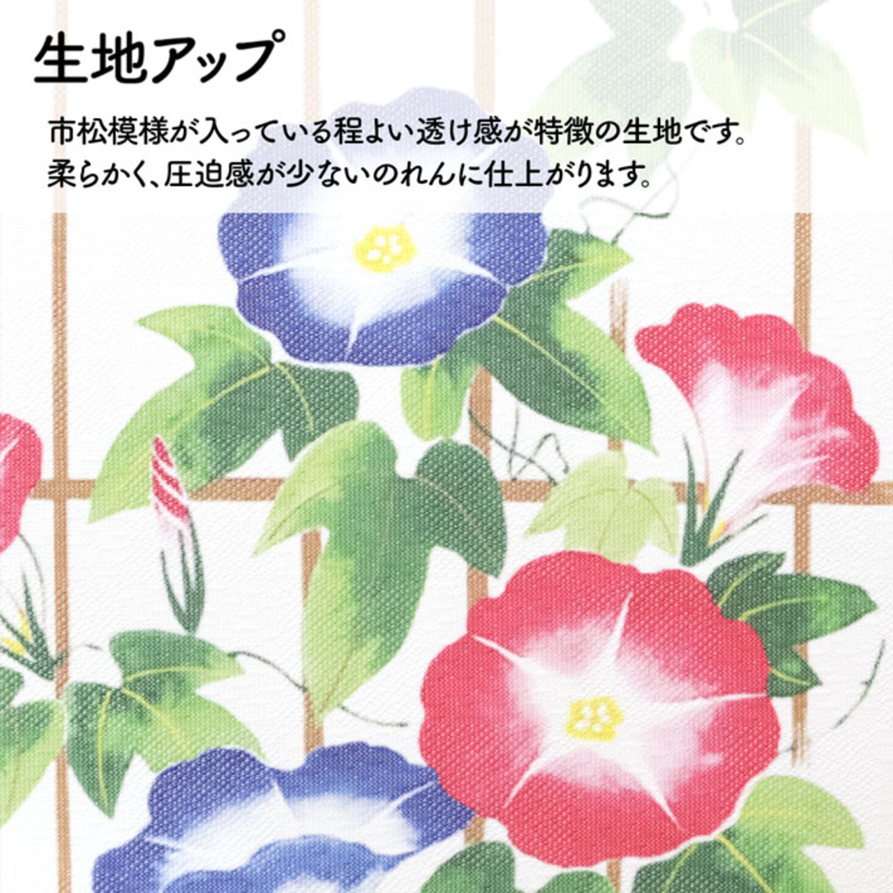 【受注生産】のれん 朝顔 85×45cm 27600