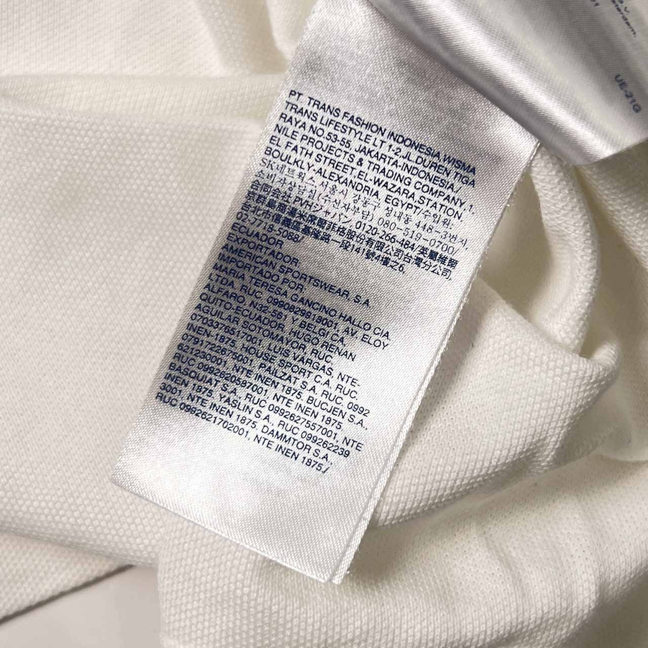 TOMMY HILFIGER トミー ヒルフィガー Slim Fit 半袖 ポロシャツ S/ホワイト メンズ