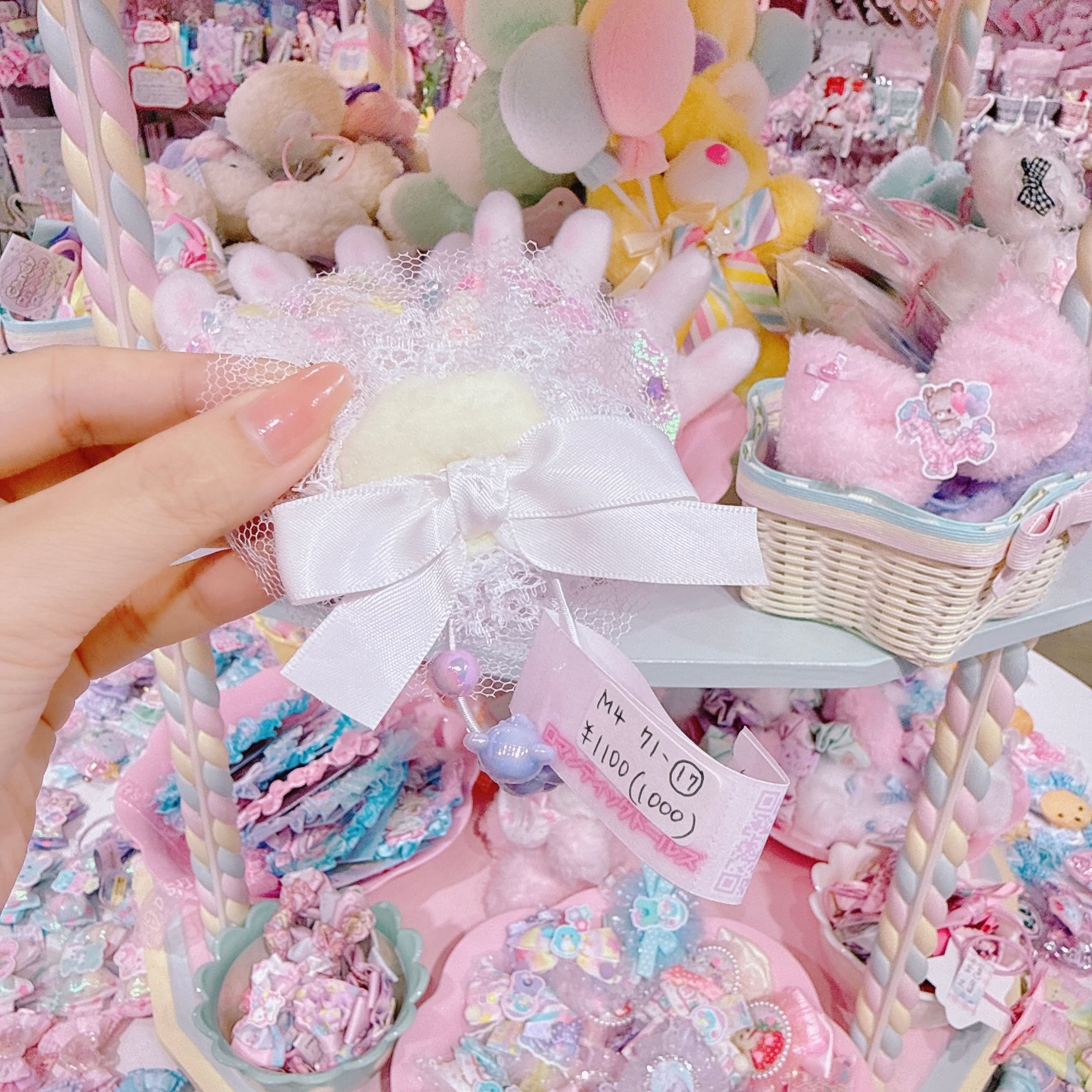 【M4】71-17メルヘンうさぎヘアゴム