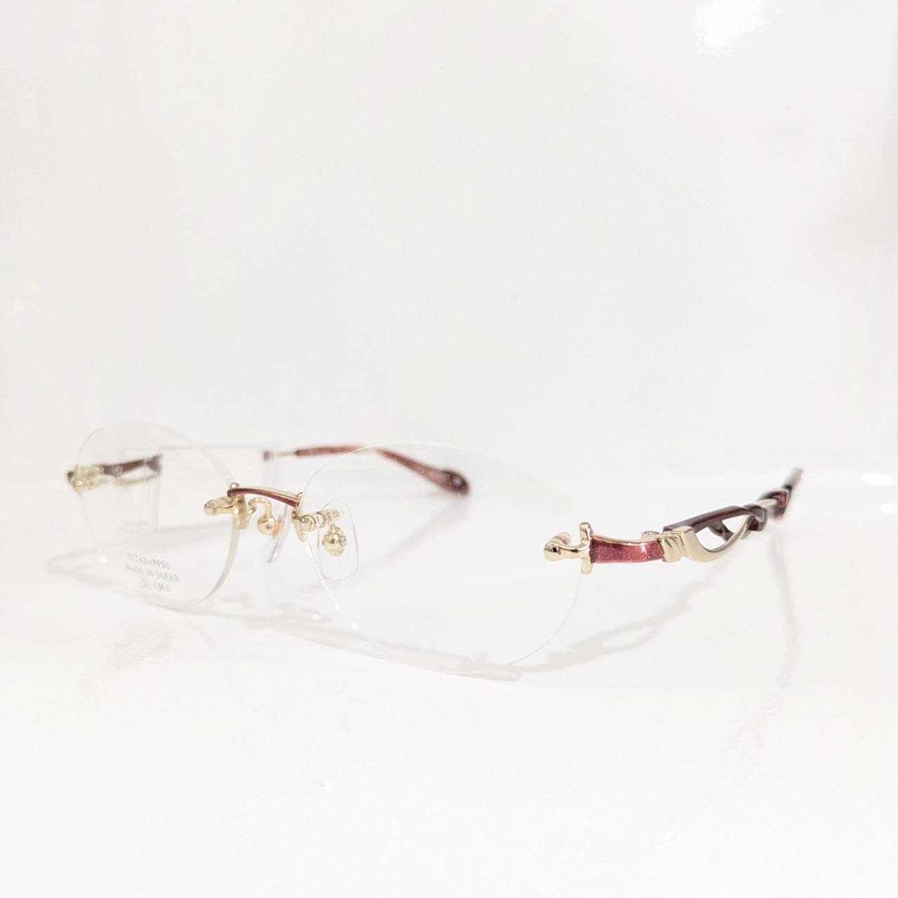 【ECLAGE】オーバルツーポイントフレーム レッド