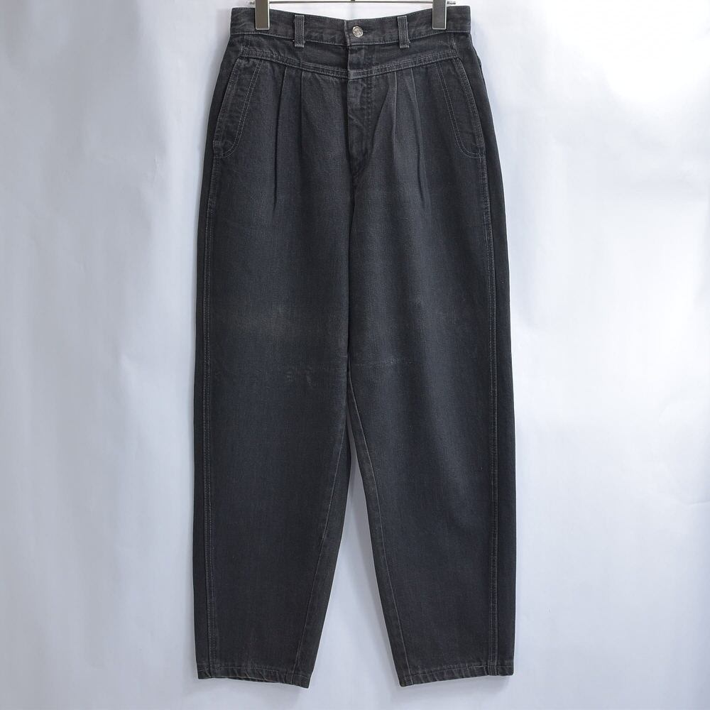 80s アメリカ製 Levi's misses リーバイス ブラックデニム 2タック