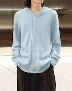 60s Fargo Acrylic×Poly Plane Zip-up Knit