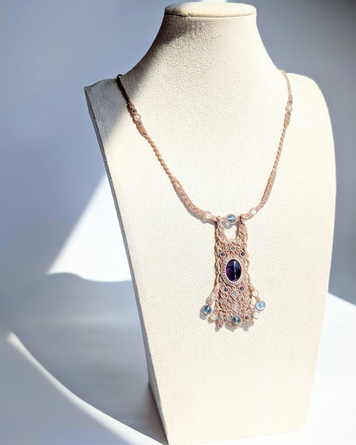 Pendant / Amethyst ・ Bluegreen Fluorite