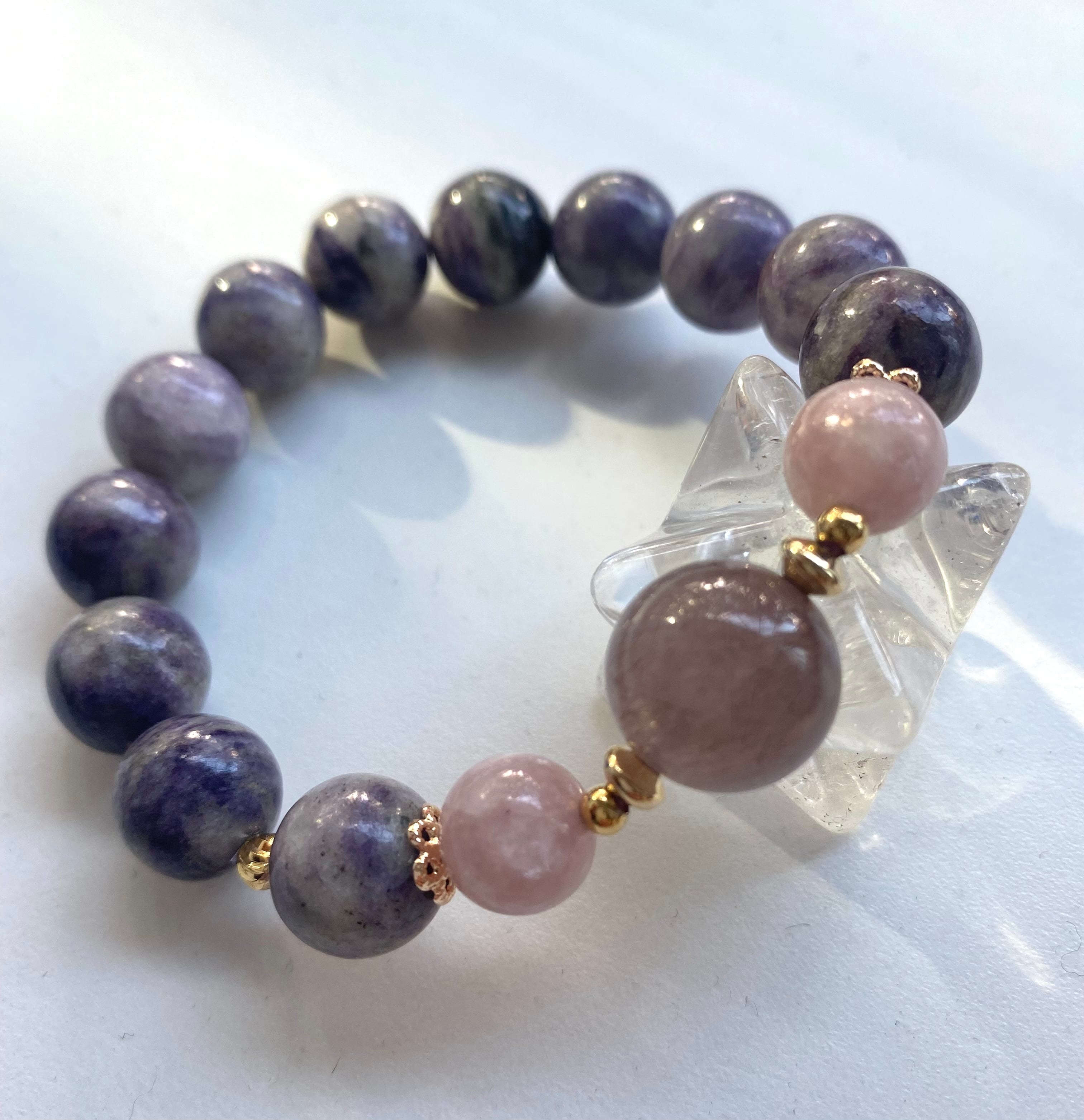 希少＊【マッシブバンデッドフローライトwithパープルサゲニティック