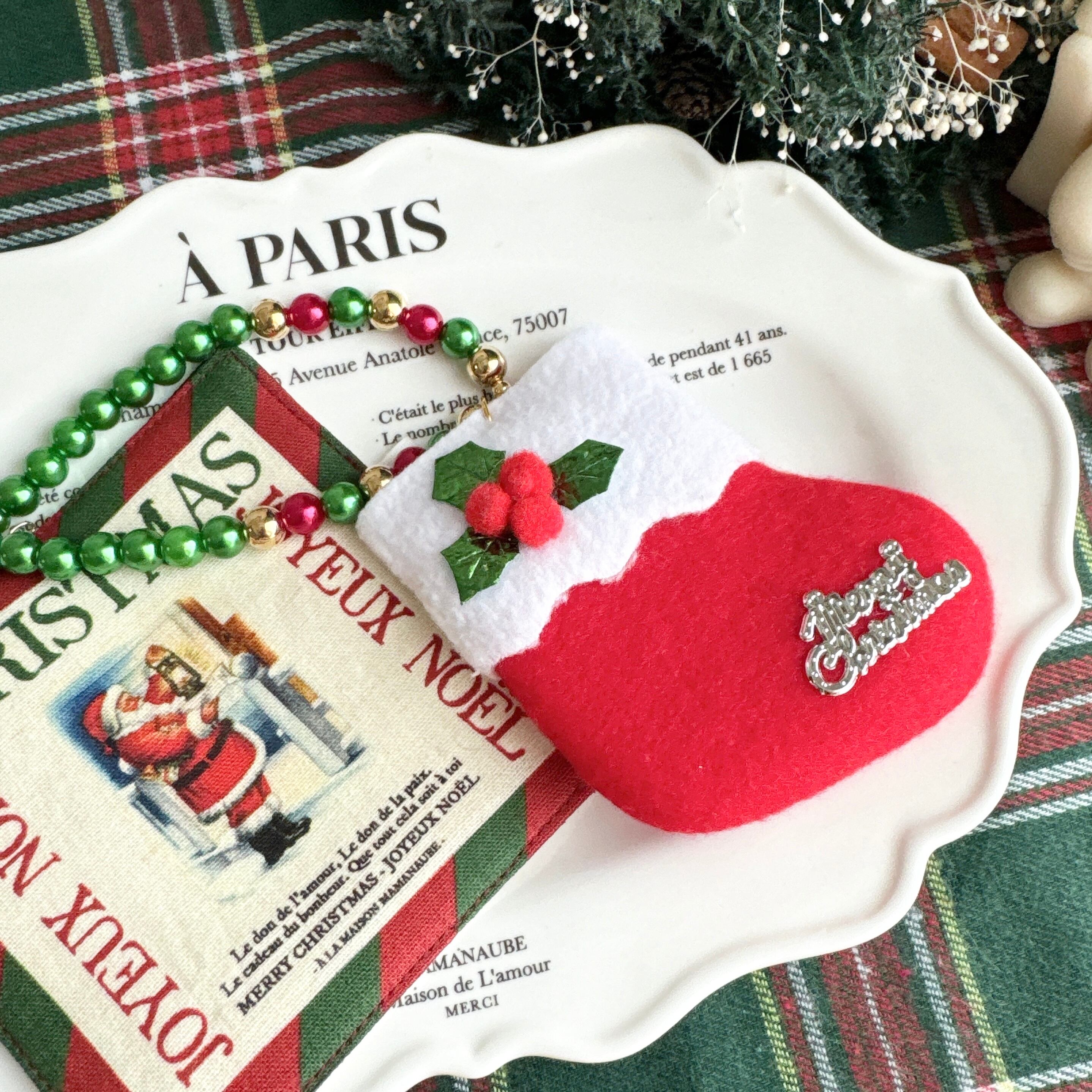 クリスマス*クリスマスブーツネックレス