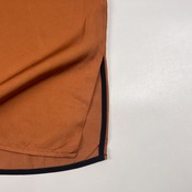 VICTORIA VICTORIA BECKHAM ヴィクトリアベッカム 袖ギャザー 5分袖 7分袖レーヨン ブラウス I 36/テラコッタ系 レディース ポルトガル製 シルク裏地