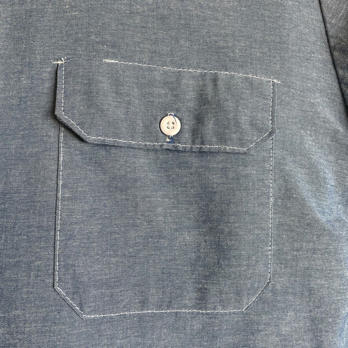 USA製 Dickies ディッキーズ 長袖 シャンブレーシャツ メンズL相当