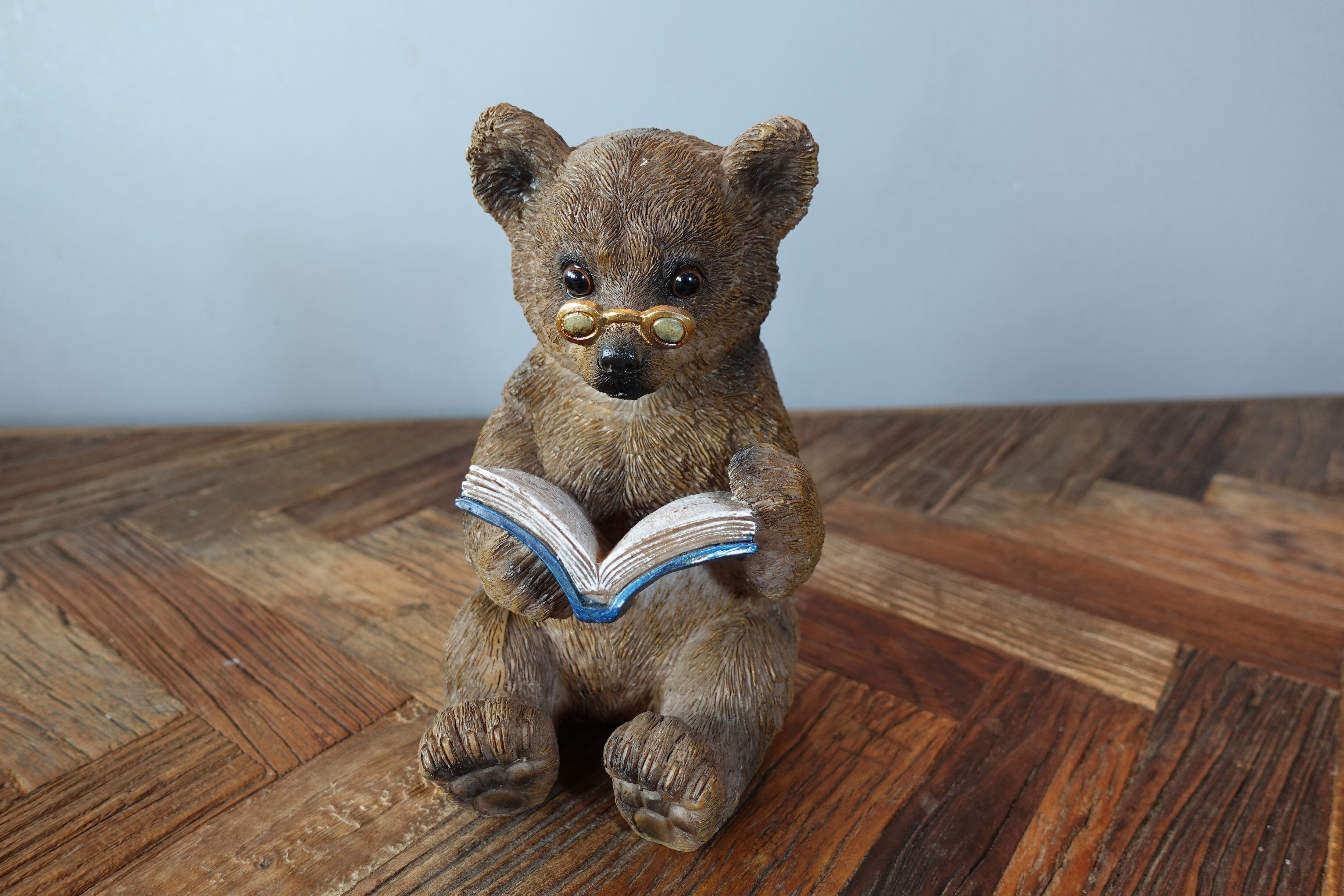 クマの置物 くまの読書 ｜ 熊 オーナメント オーナメント オブジェ