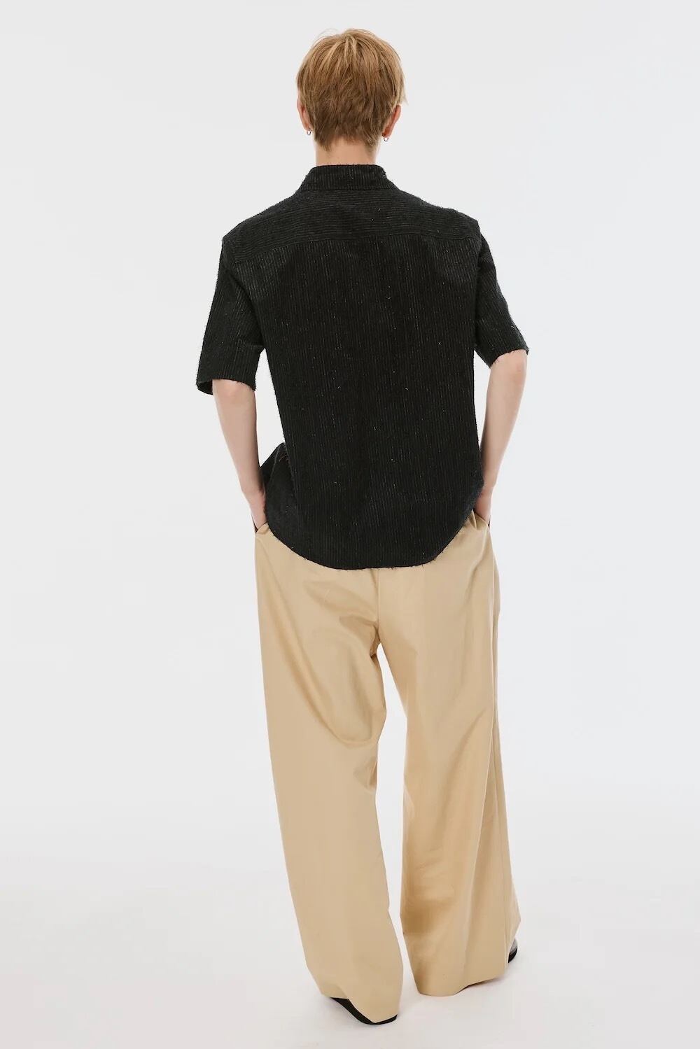 MASU】SHAGGY STRIPE HALF SLEEVE SHIRT | インターナショナルリレーション