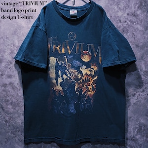 【doppio】vintage “TRIVIUM” band logo print design T-shirt