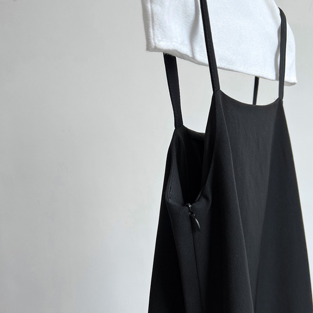 square neck colorblock tiered cami dress L0545