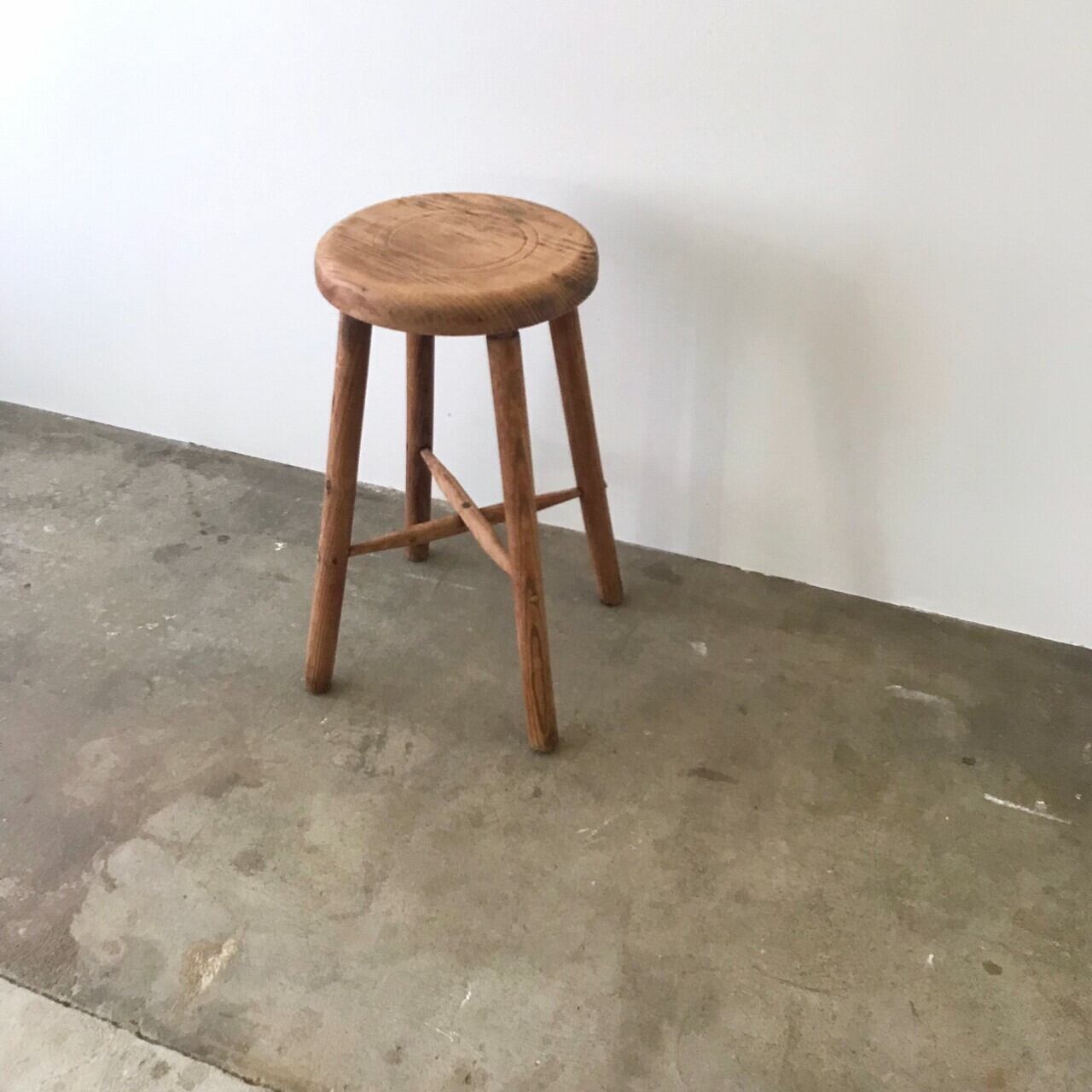 木のスツール　丸椅子　古家具