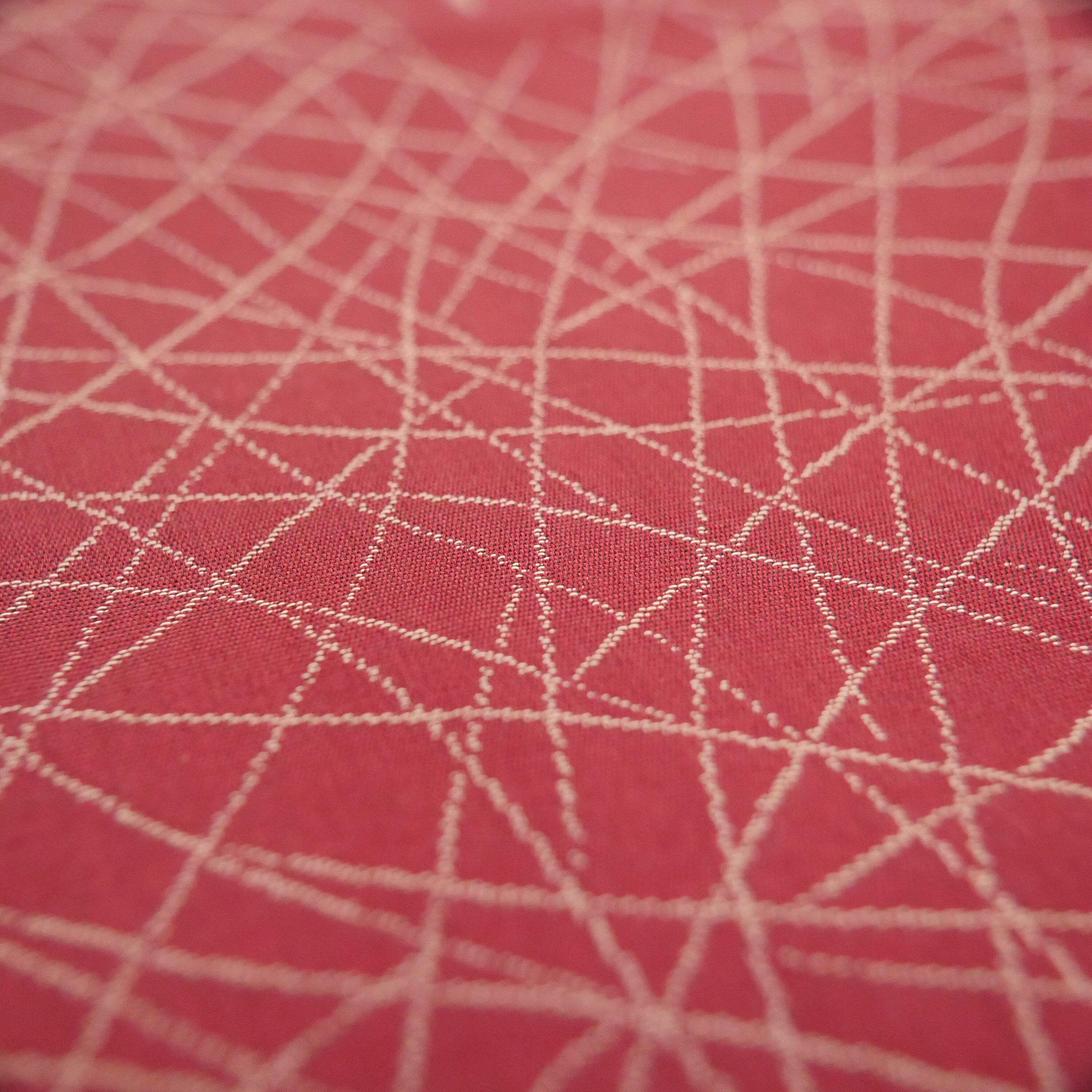 正絹 花柄 御召小紋着物 | Vintage omeshi komon kimono with flowers and lines