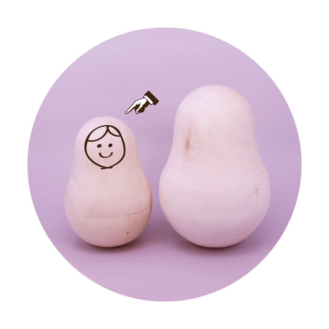 白木 ベル マトリョーシカ型 11cm | GINZA HAKKO 木の香