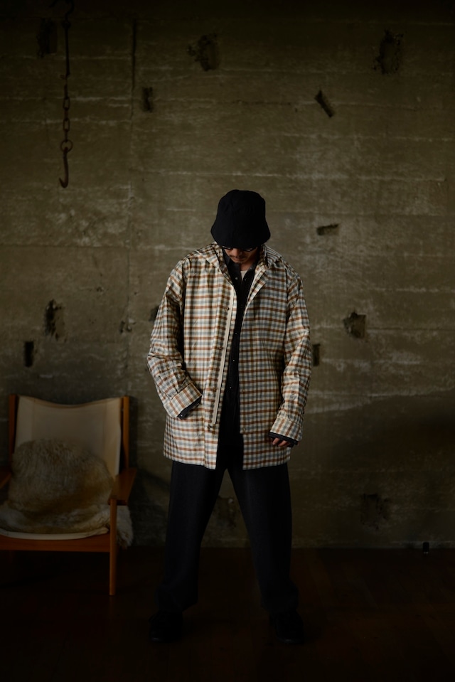 NICENESS / LEVENE SILK CHECK TAFFETA PARKA