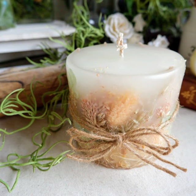 Sale 春色 イランイラン W ３dボタニカルキャンドル Atelier44 310brand Flower Green Candle And More