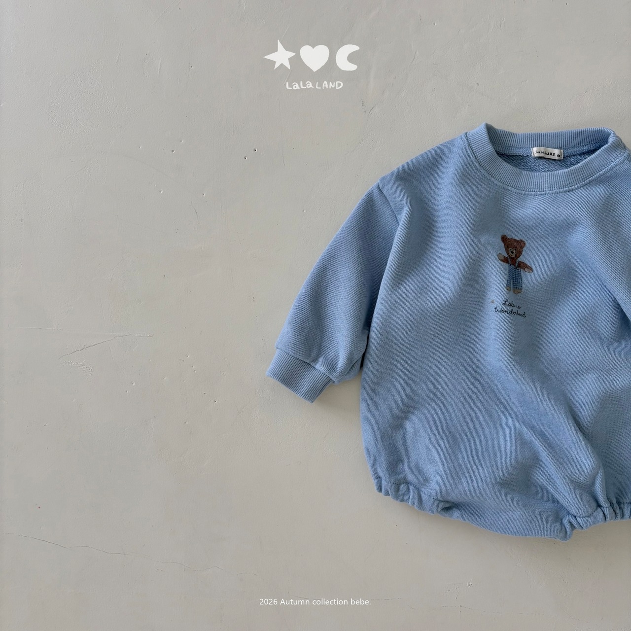 韓国子供服 / LALALAND / 26Autumn / ベベ ベアロンパース / 秋服 / ベビー *6M~18M*