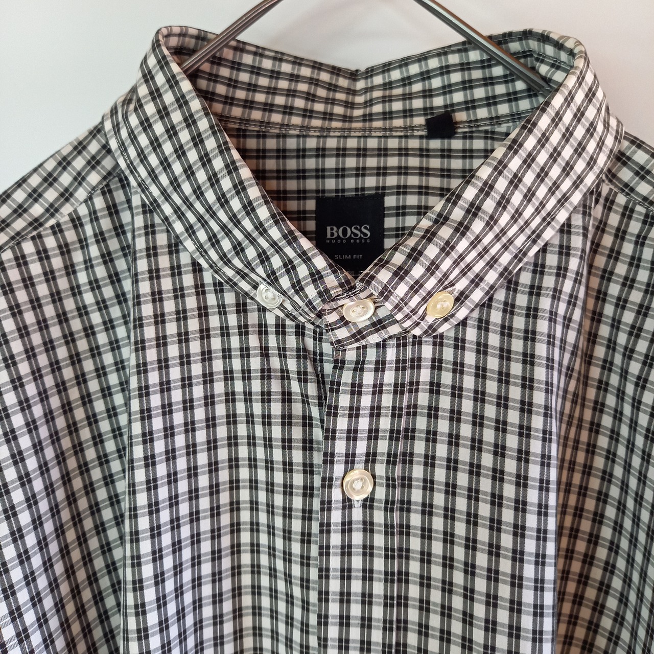HUGO BOSS　チェック　BDシャツ　長袖　オーバーサイズ　XXL