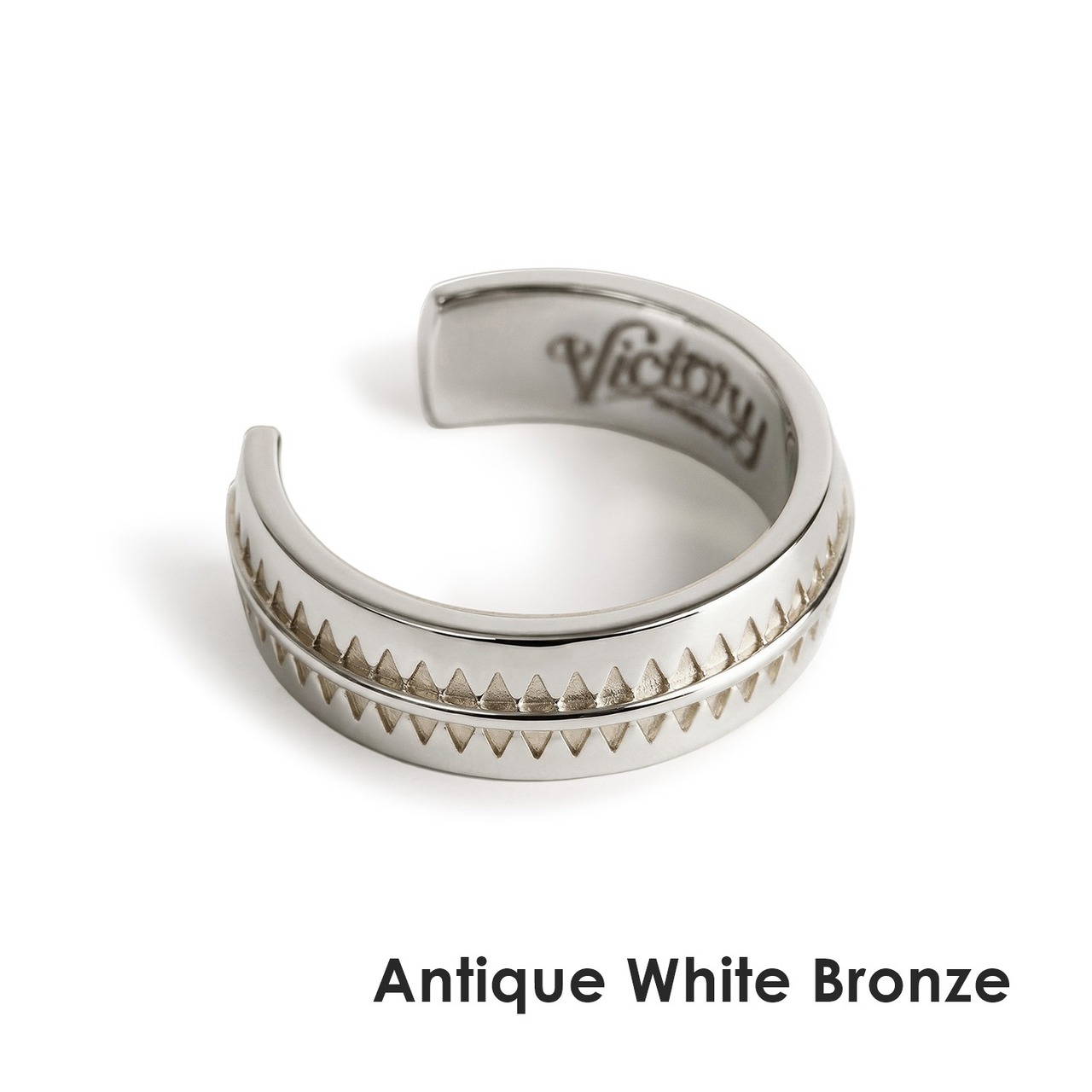 Ethnic White Brass Open Ring / エスニック ホワイト ブラス オープン リング