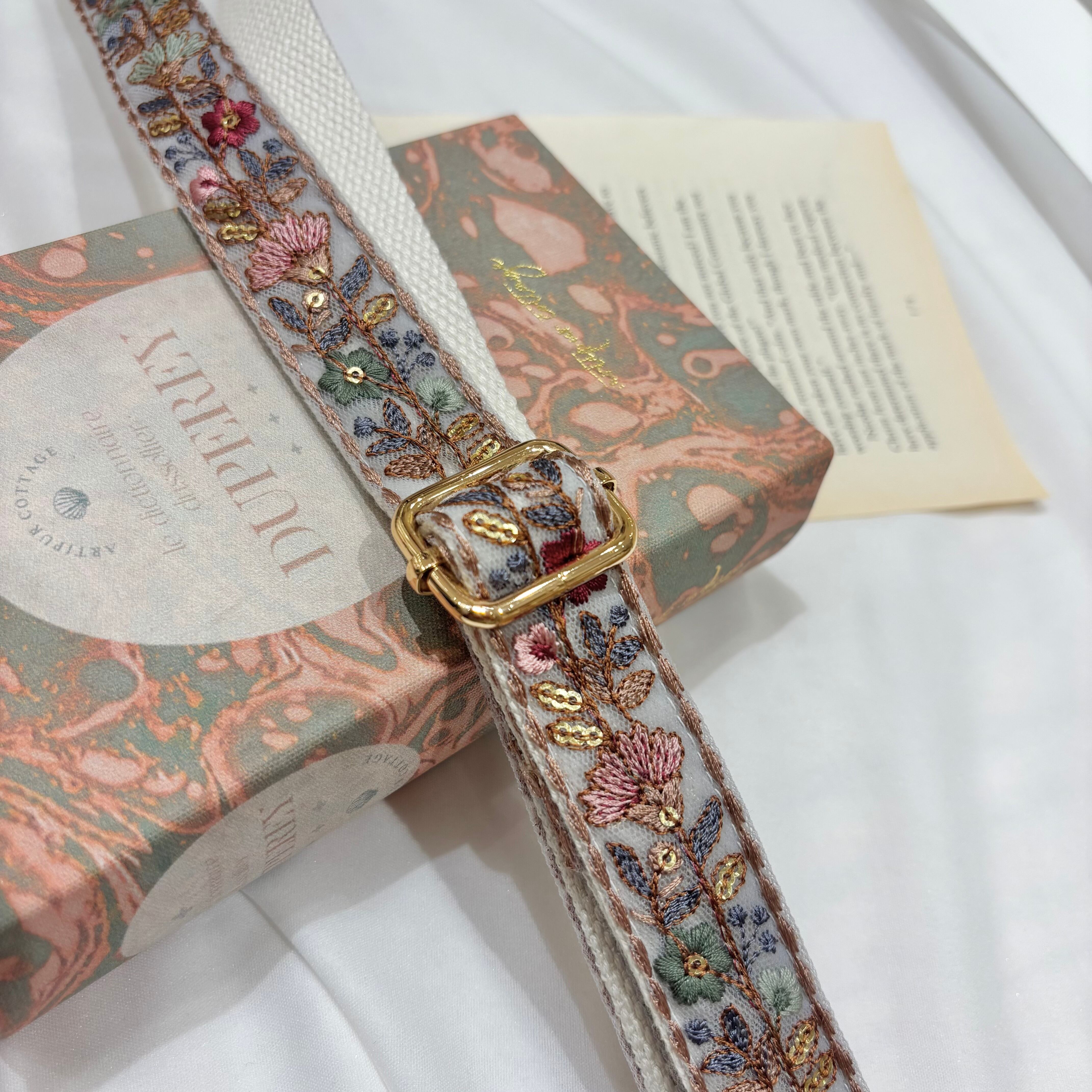 【長さ調整可能！】インド刺繍リボン ショルダー(A54-⑧475)13