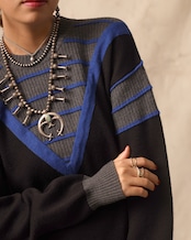 1980's Saint Laurent - Rive Gauche / V Mark Knit